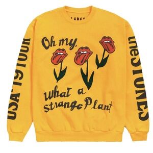 Cactus Plant Flea Market Rolling Stones USA 19 Tour Crewneck in Gold